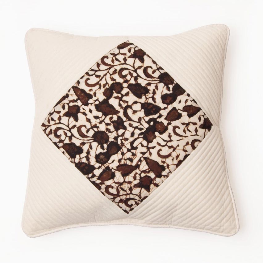 Kissenhülle, creme, braun, L 40 cm, B 40 cm von fischer's lagerhaus