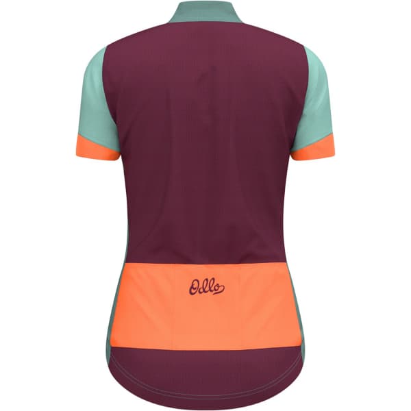 Maillot vélo ODLO ESSENTIAL ODLO PRINT S/U COLLAR S/S FULL ZIP W ARCTIC