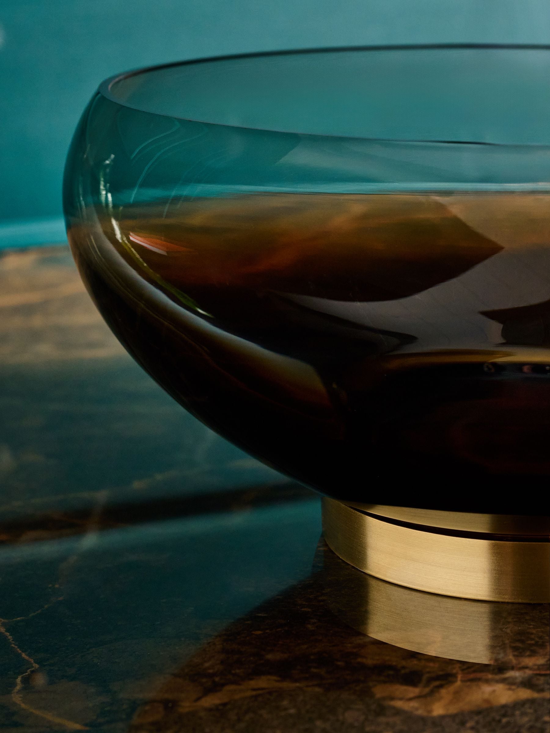 Cooper Glass Ombre Decorative Bowl