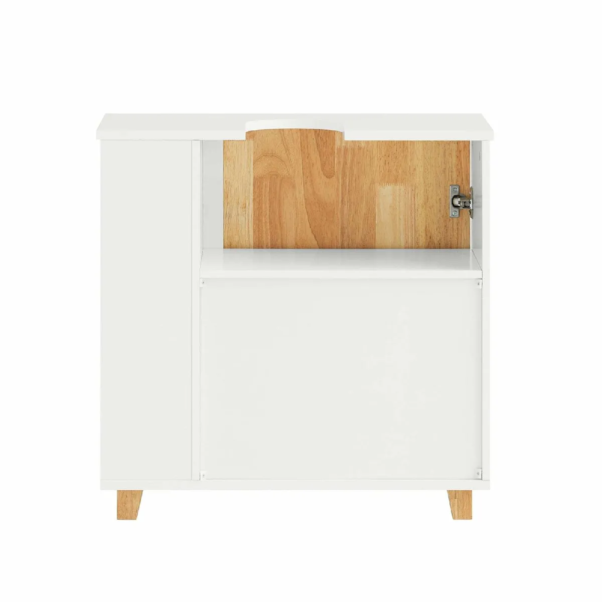 SoBuy BZR75-W Meuble sous lavabo porte bois