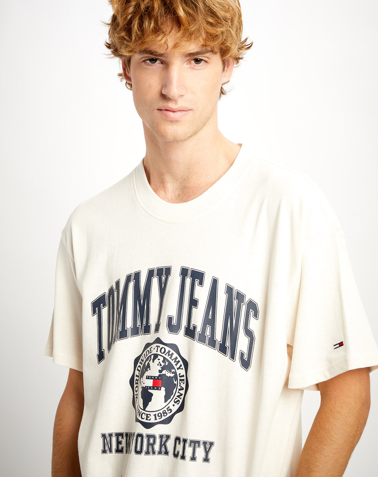 Tommy Jeans T-Shirt College logo blanc