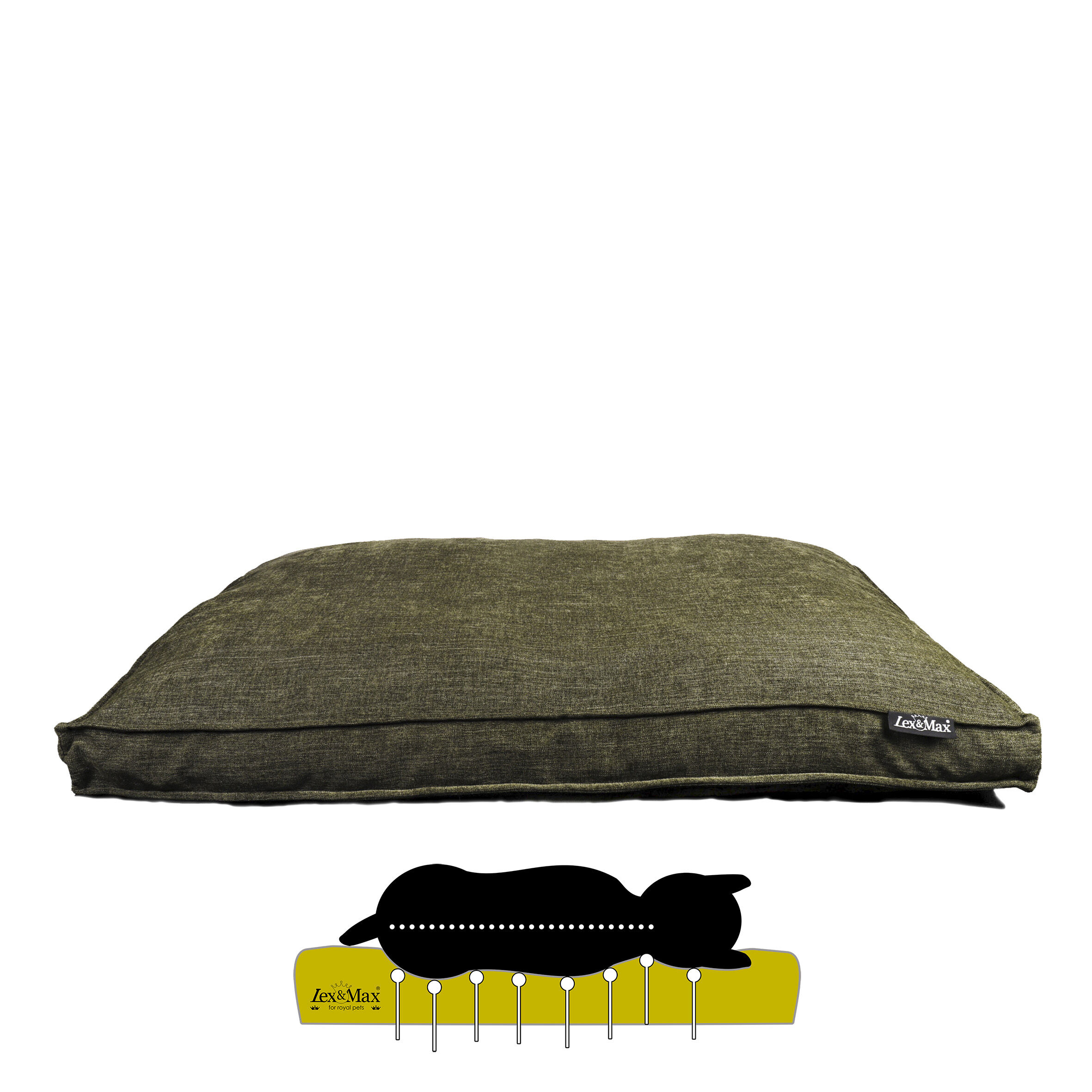 Lex & Max Stockholm - Orthopedisch Benchkussen - Groen - 50x75x13 cm - S