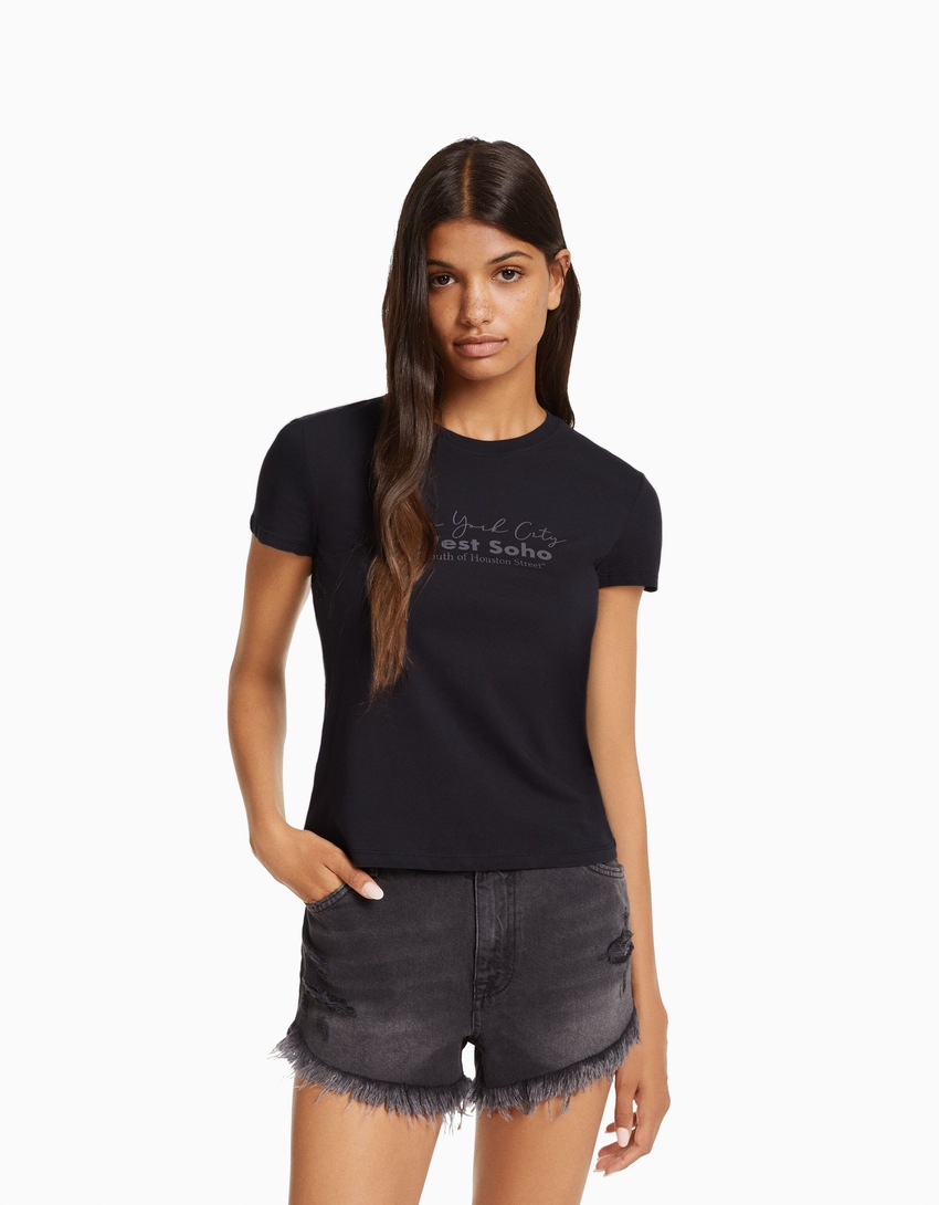 Camiseta de manga curta com estampa