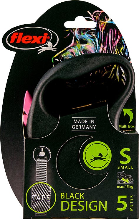 Flexi rollijn Black Design tape S roze 5 m