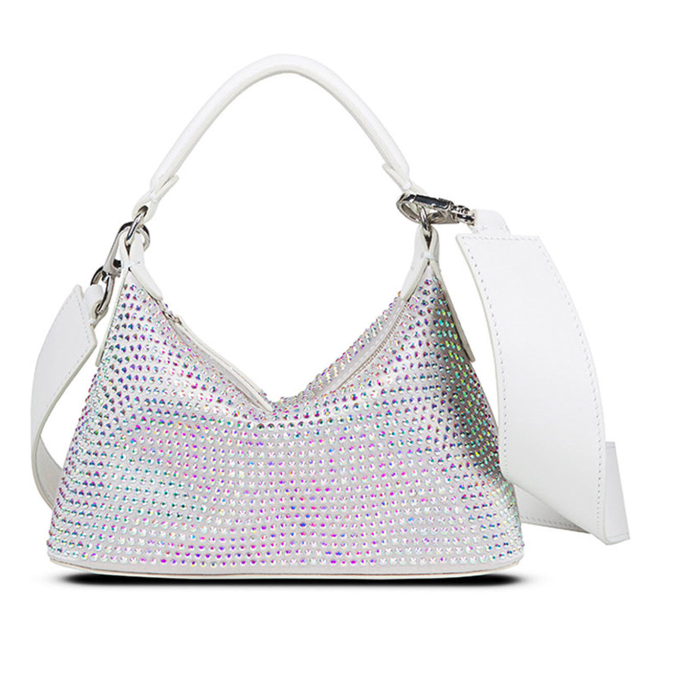 Leonie Hanne x Liu-Jo Sac à main en Cuir Mini Hobo Leonie Hanne X Liu Jo argenté - 13x19x7.5 cm