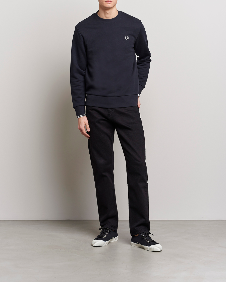 Fred Perry Crew Neck Sweatshirt Navy