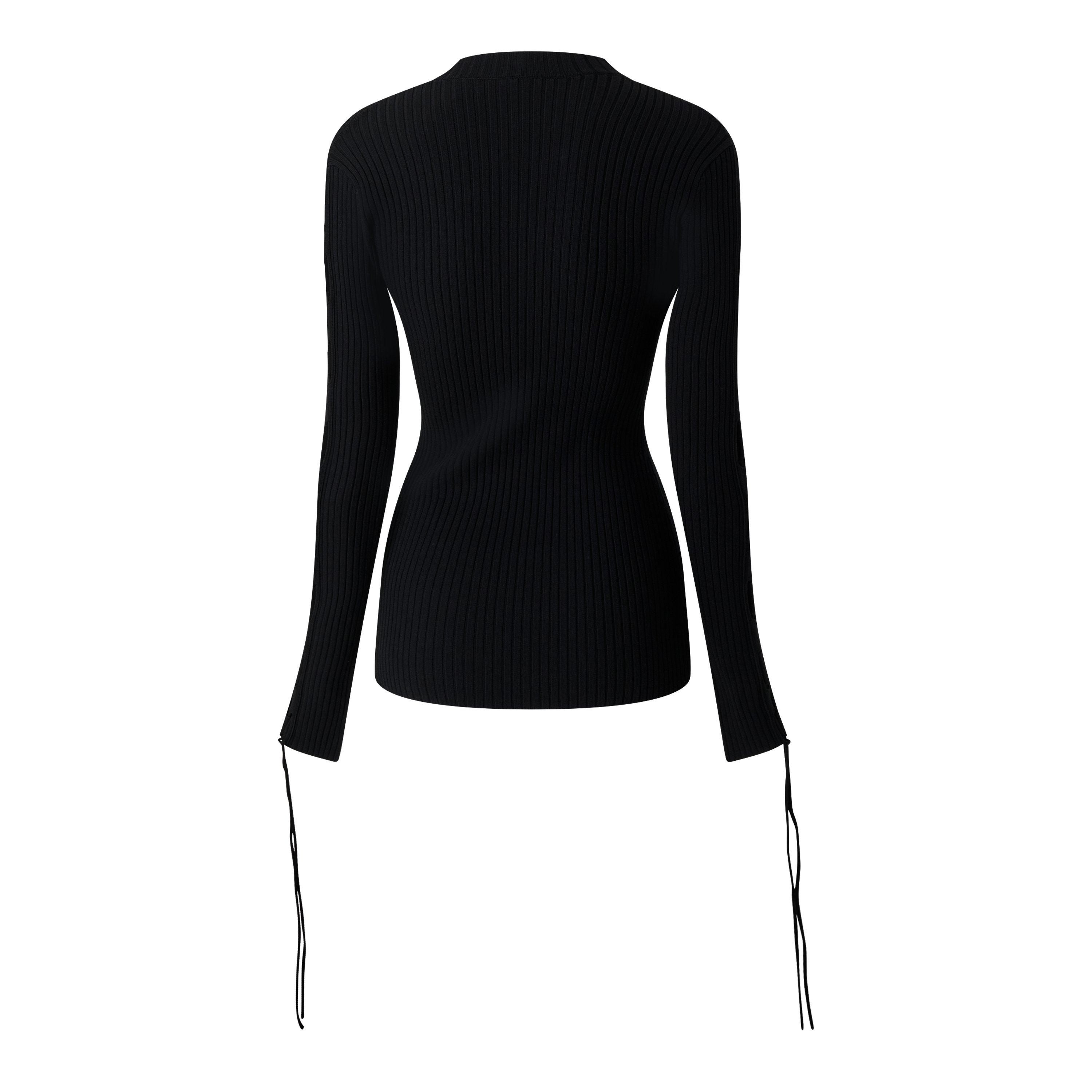 Off White Vanise Lace Up Sleeve Knitted Jumper
