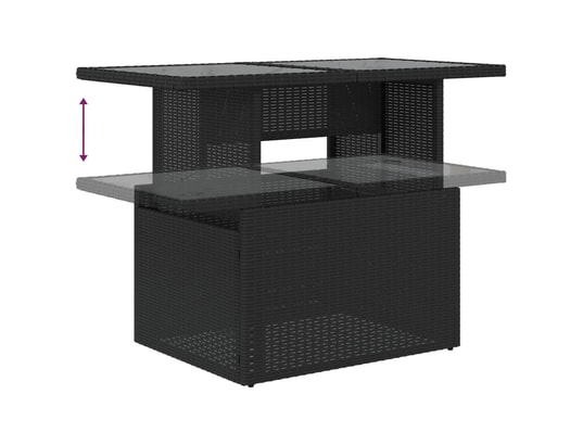 VIDAXL - Salon extérieur Salon de jardin 5 pcs avec coussins noir résine tressée