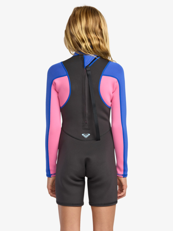 2/2mm Prologue+ Springsuit manches longues Back Zip Bleu Fille 8-16 ans