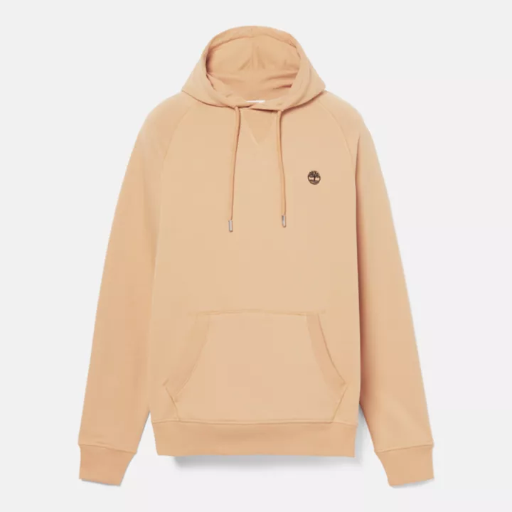 Sweat à capuche à envers bouclé pour homme en jaune clair