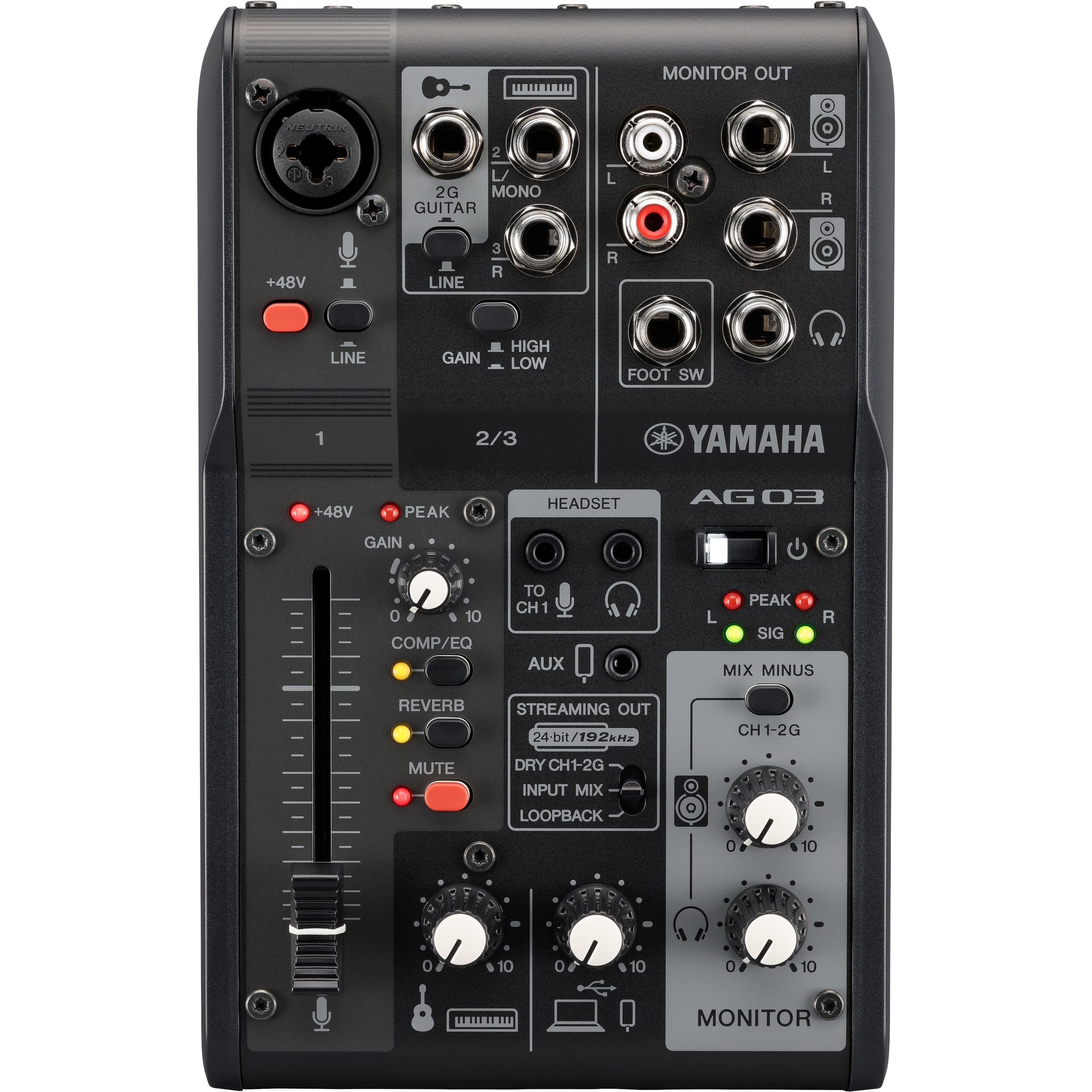 Yamaha AG03MK2B live streaming mixer