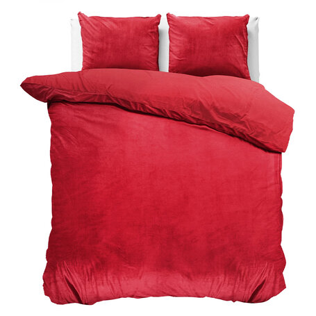 Dekbedovertrek Velvet Uni - Rood