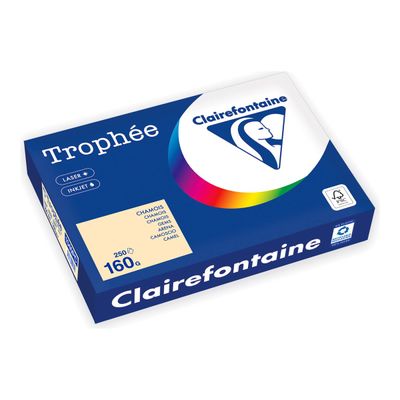 Clairefontaine Trophée - Papier - chamois - A4 (210 x 297 mm) - 160 g/m² - Ramette de 250 feuilles