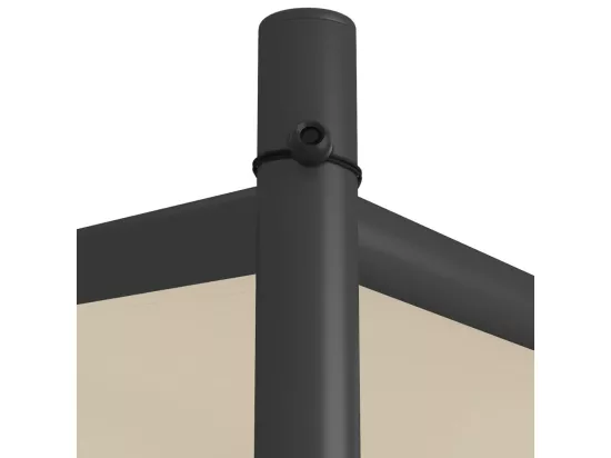 Belvédère beige 3x3 m 180 g/m² tissu et acier