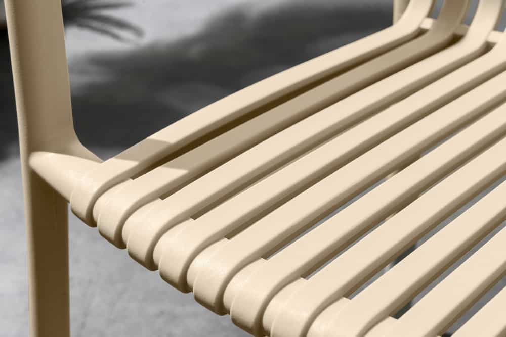 In- und Outdoor Stuhl STUDIO ITALIA greige stapelbar wetterfest Gartenstuhl