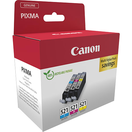 Canon CLI-521 blækpatron - cyan/magenta/gul