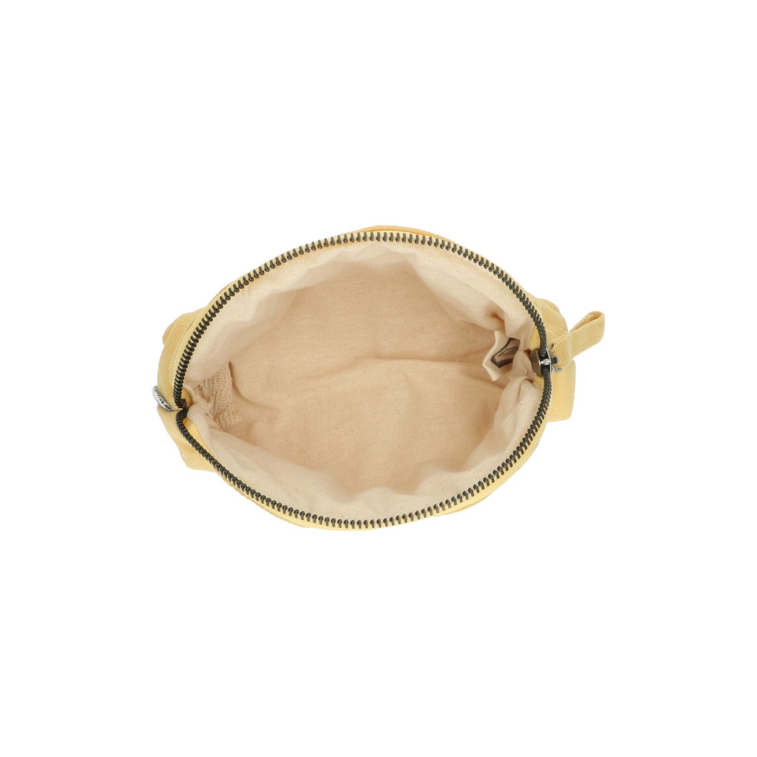 Toilettas klein, biologisch katoen, geel 18 x10 x 6 cm