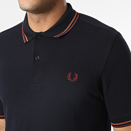 Polo Manches Courtes Twin Tipped M3600 Bleu Marine