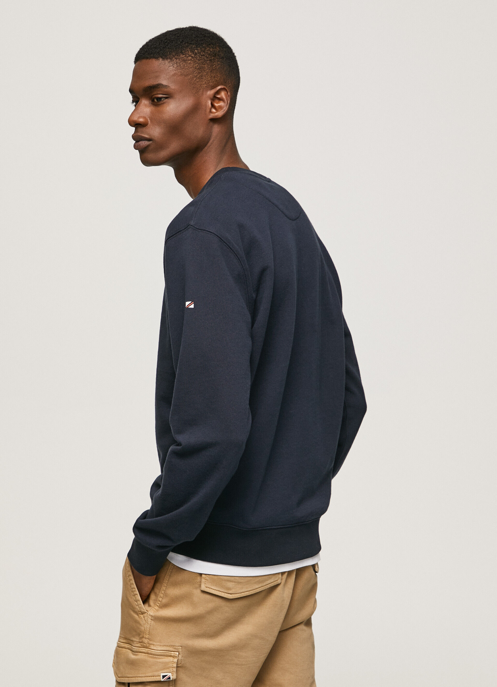 Moletom de algodão com logo estampado - azul dulwich