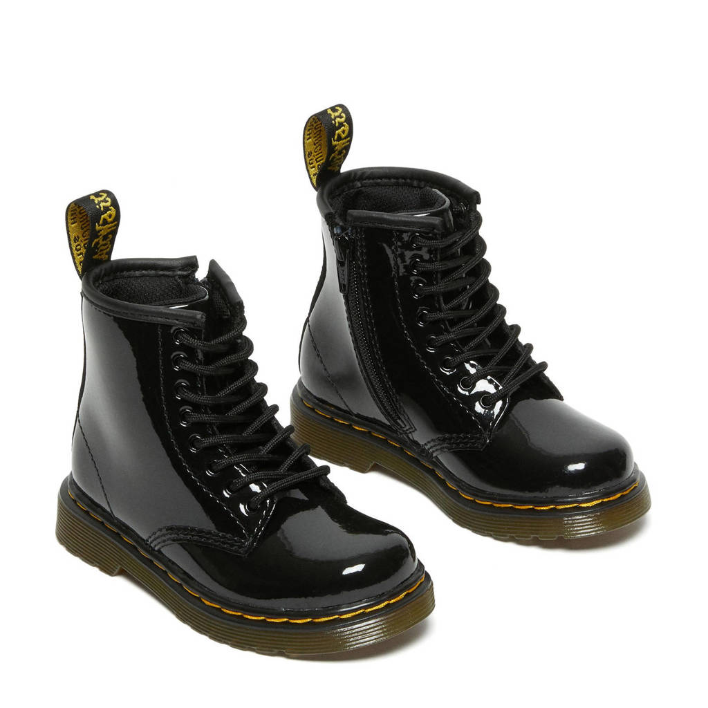 Dr. Martens 1460 Patent Peuter leren veterboots zwart