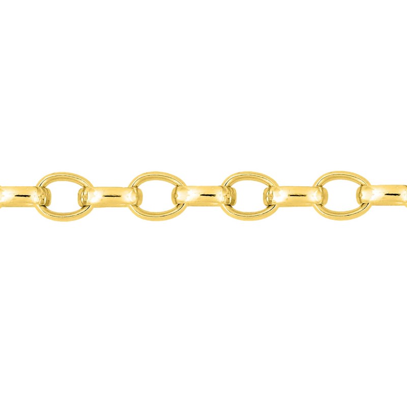 Bracelet femme 18 cm - Maille Jaseron - Or 18 Carats - Largeur 3 mm