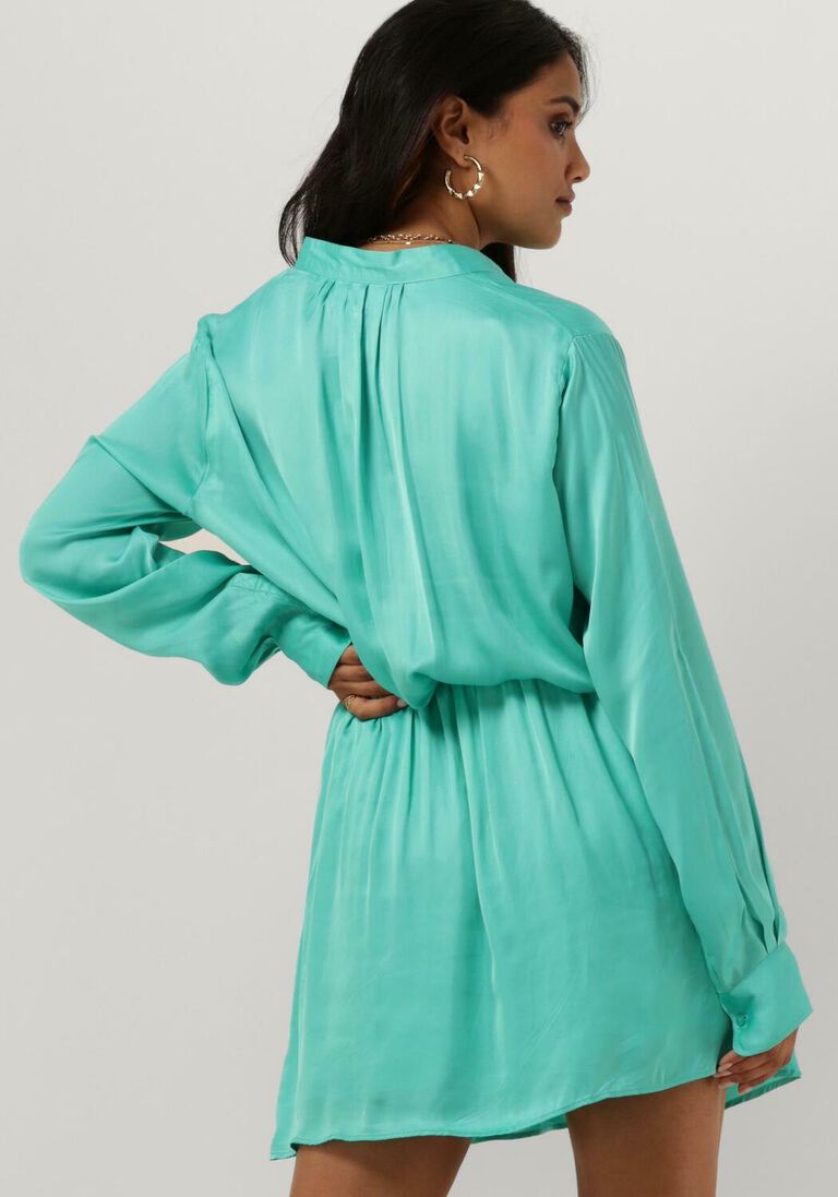 EST\\'SEVEN turquoise est'seven mini jurk est&rsquo;journee dress bambu