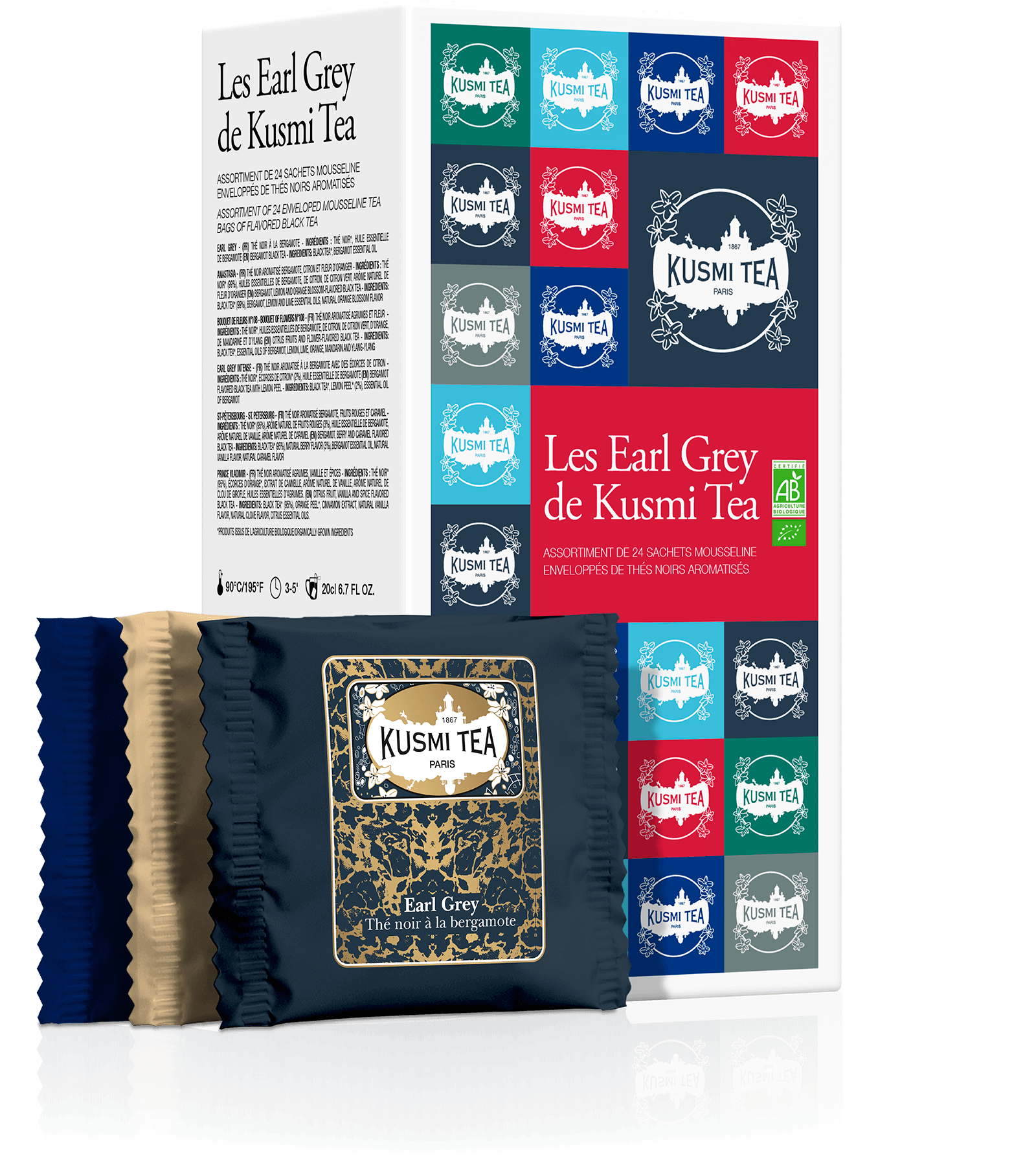 Coffret Les Earl Grey bio-Thé noir en sachet