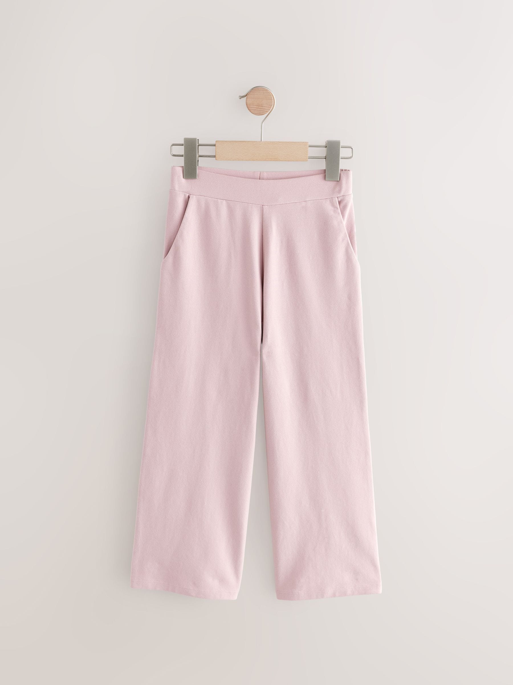 Roze - Jersey broek met wijde pijpen (3-16 jr)
