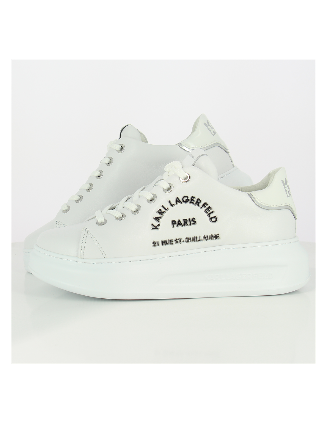 karl lagerfeld Baskets Compensées Femme Kapri Metal Maison Karl Lc Cuir Blanc