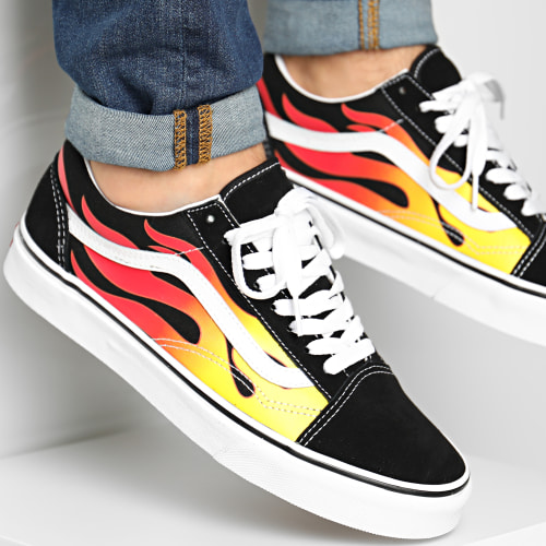 Baskets Old Skool 38G1PHN Black Black Flame