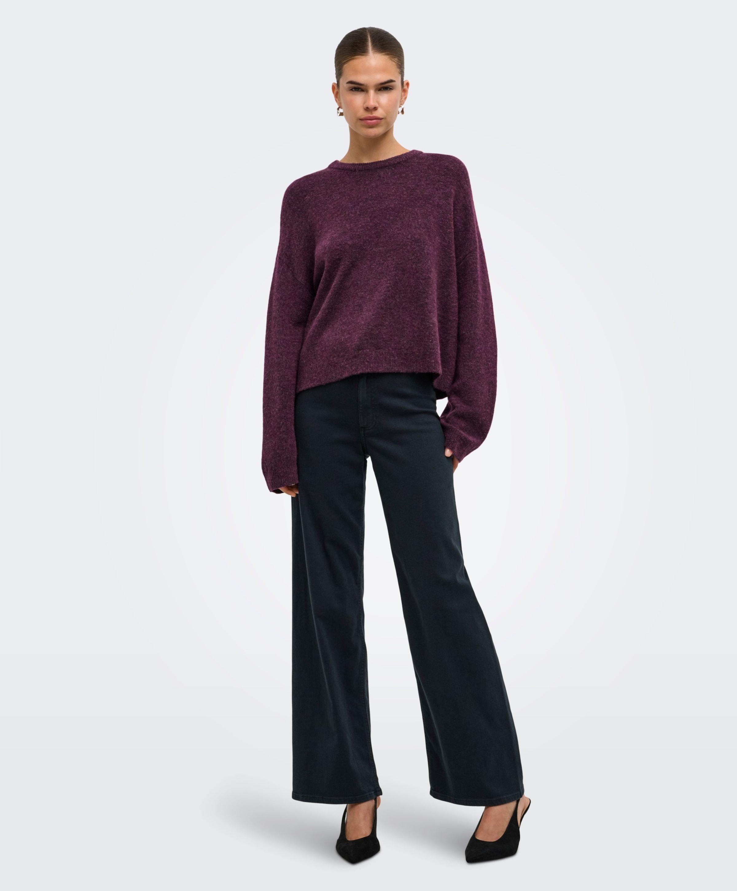 Only Dames trui bordeaux