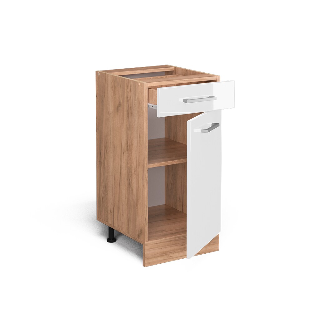 Vicco Schubunterschrank Küchenschrank Küchenzeile R-Line 40 cm Goldkraft Weiß
