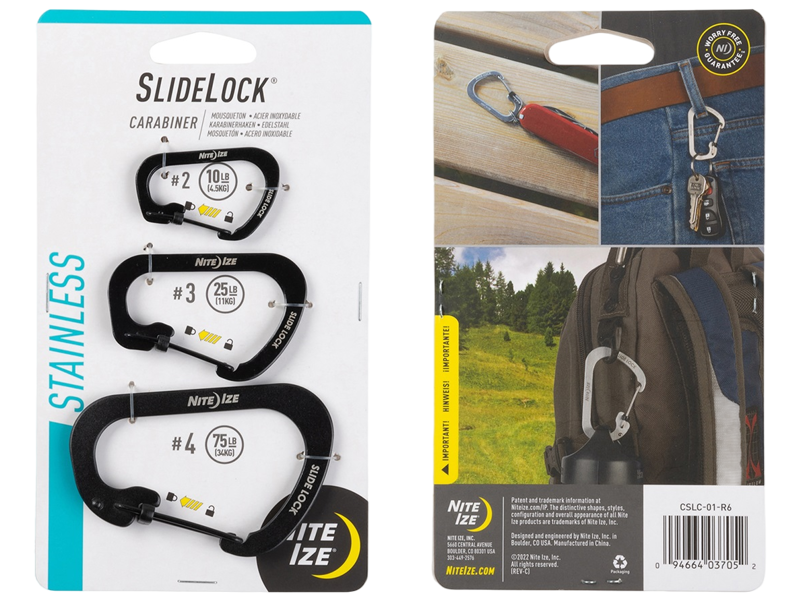 Karabijnhaak Slidelock 3-Pack
