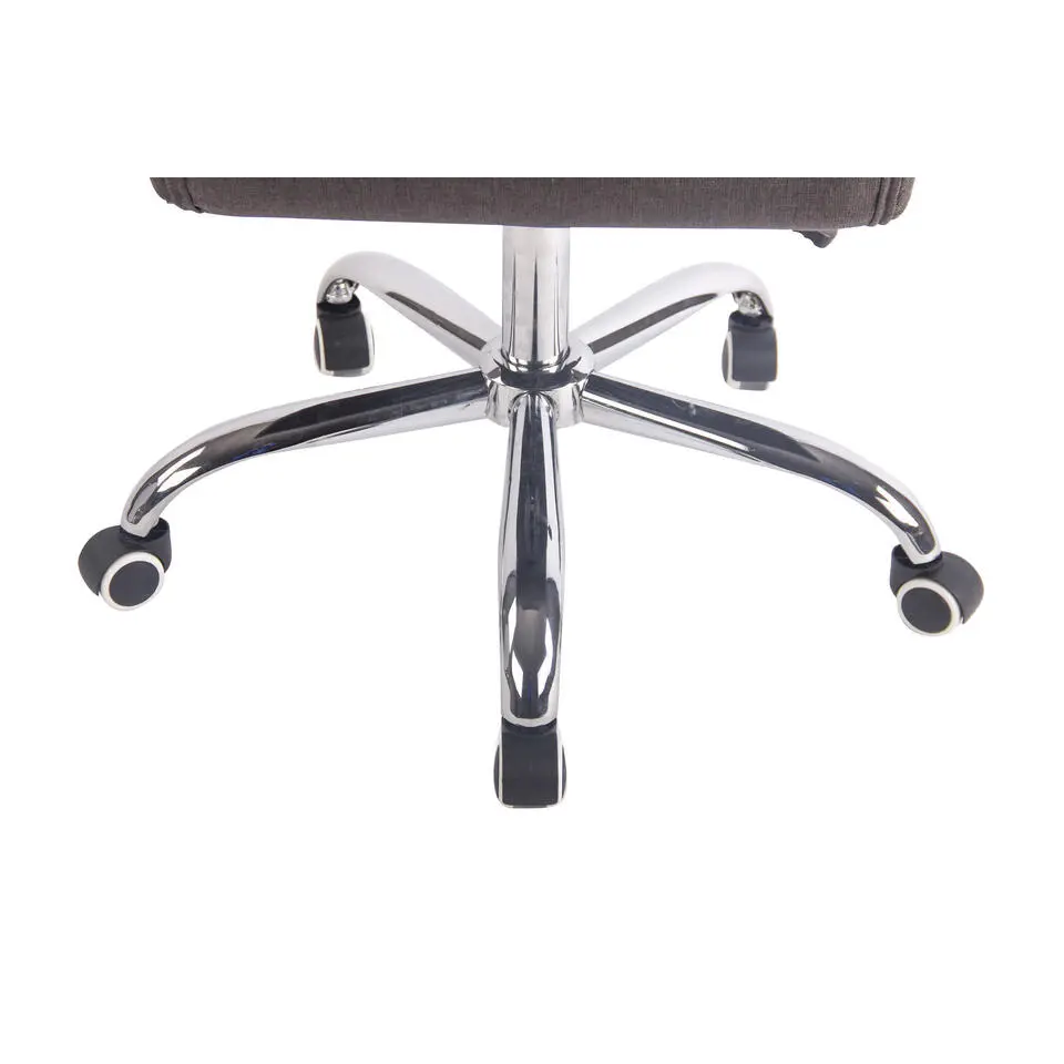 CLP Bureaustoel Deli chroom Frame - Stof - donkergrijs