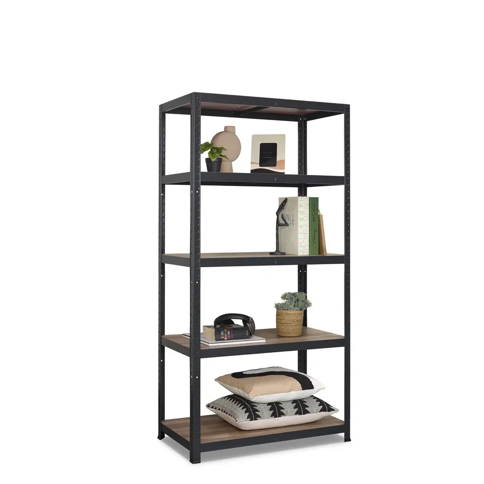 Avasco Stellingkast - Zwart - Opbergrek metaal - 176x90x45