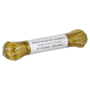 Waslijndraad 3mm met staalkern - lengte 30 meter