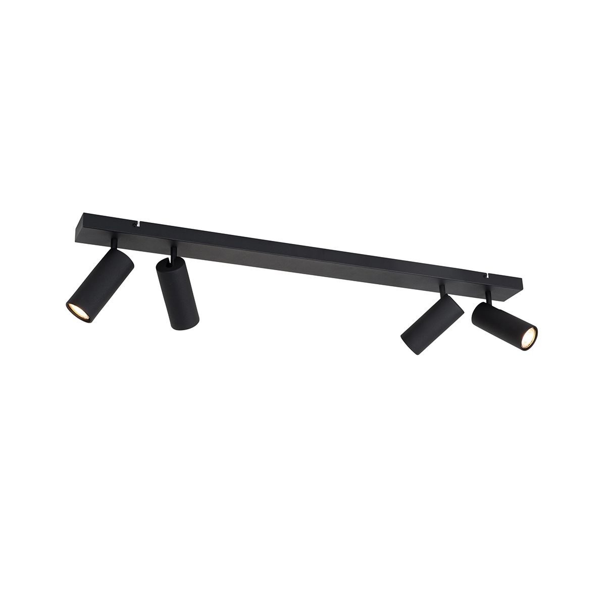 Smart plafondspot zwart 4-lichts verstelbaar incl. 4 Wifi GU10 50mm - Renna