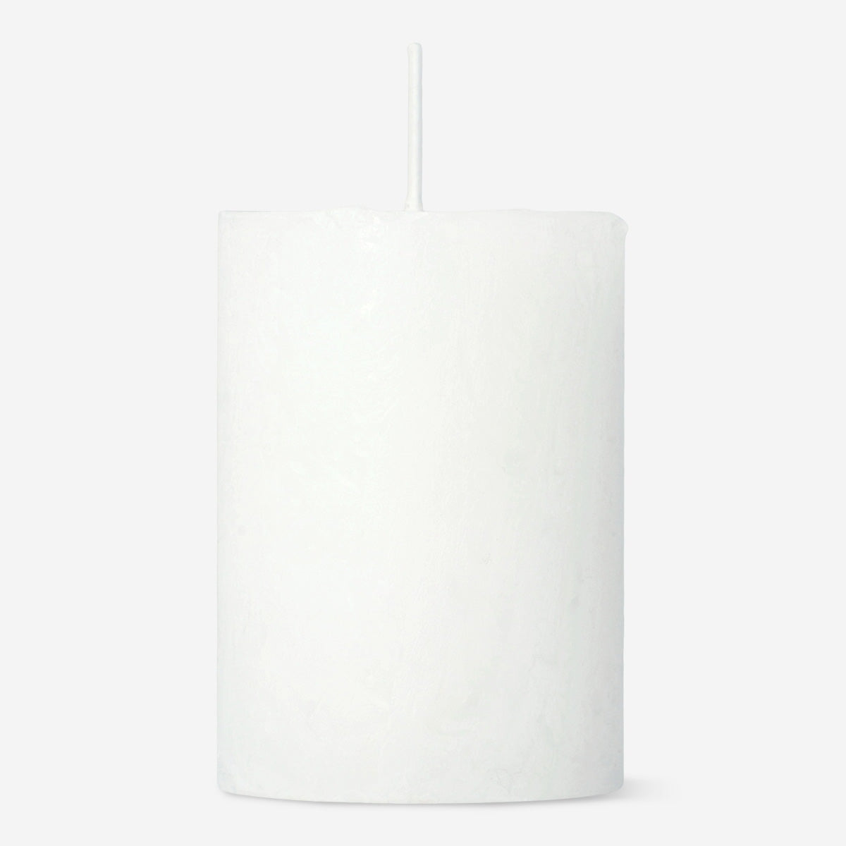 Hvidt rustikt bloklys - 8 cm