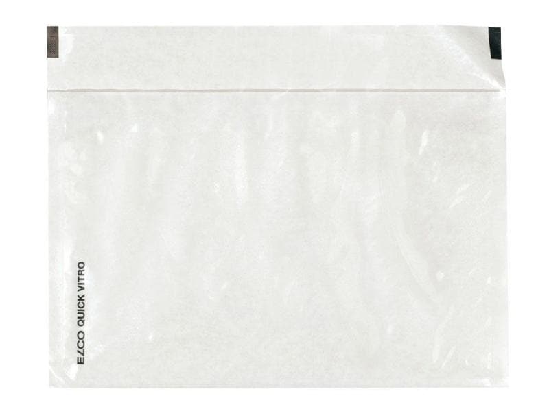 ELCO Dokumententasche Quick Vitro C6 Transparent, 250 Stück Dokumententaschen im Format C6