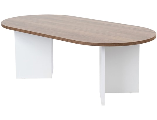 CONCEPT1 - Table basse Sable noyer blanc 119 x 60 x h40cm