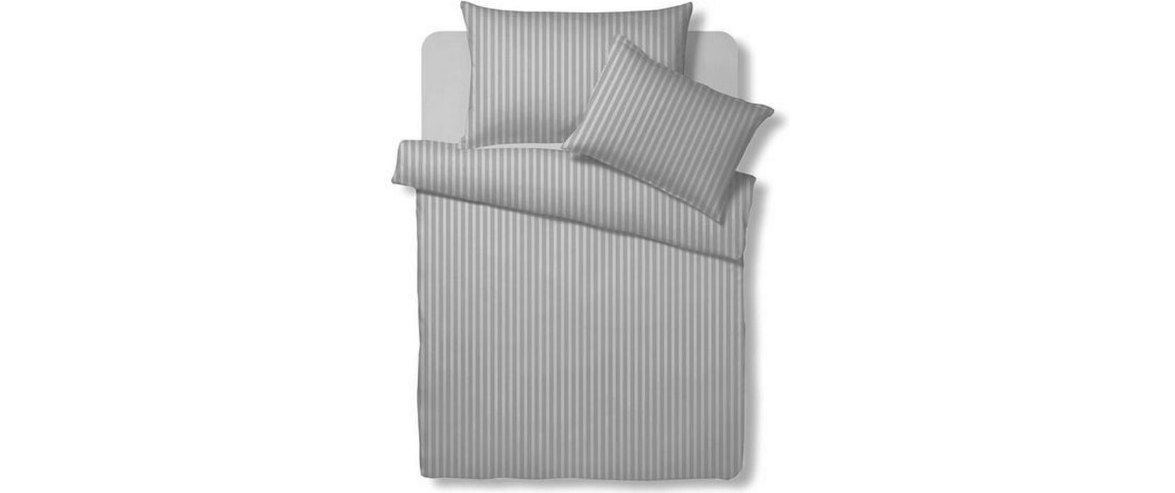 Duvetbezug Bio Organic 160 x 210 cm, Grau<br>Satinbettwäsche