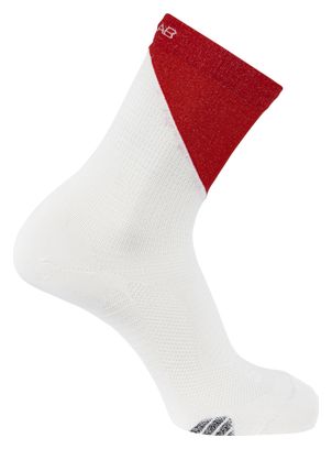 Chaussettes Unisexe Salomon S/LAB Phantasm Crew Blanc Rouge