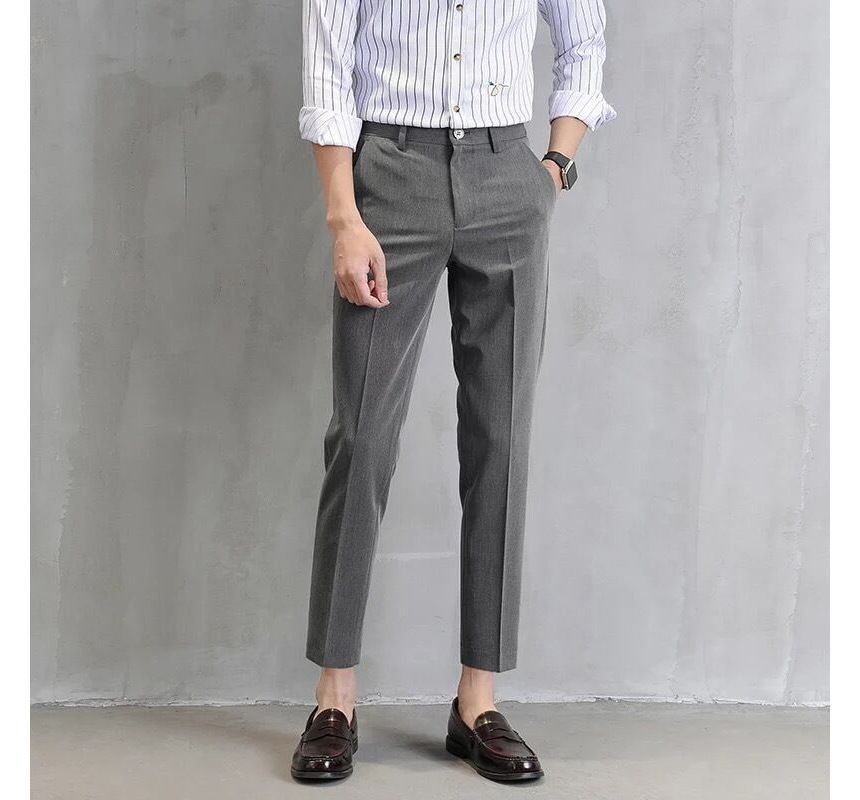 Wewewow - Cropped taps toelopende pantalon met middelhoge taille