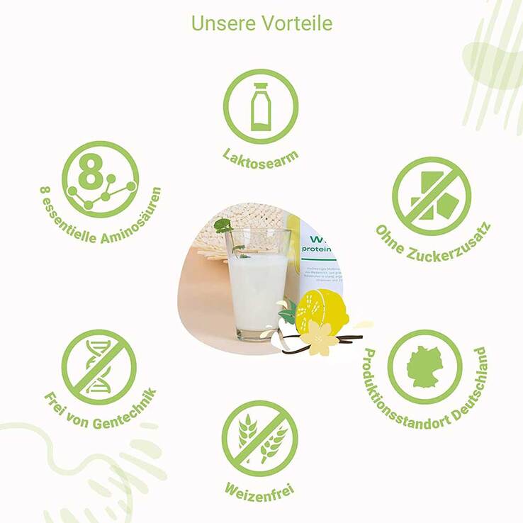 For You whey protein isolate Vanille-Zitronenquark, 600 g