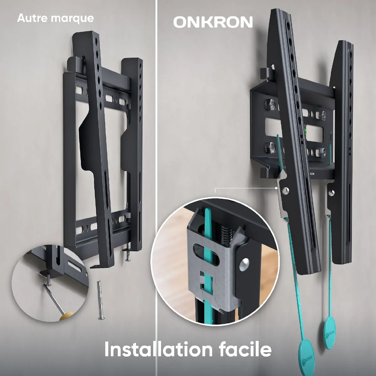 Onkron FM1-B Support mural TV fixe