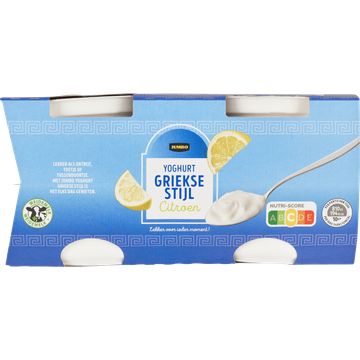 Jumbo Yoghurt Griekse Stijl Citroen 4 x 150 g