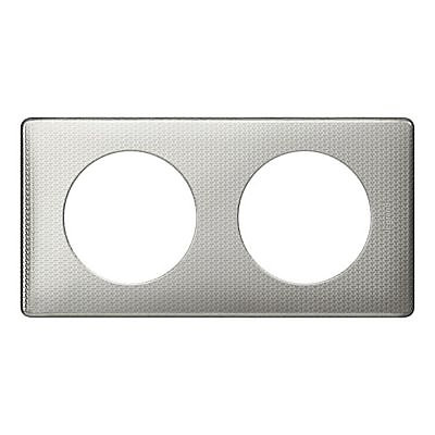Plaque de finition double Legrand Céliane Métal Aluminium Snake