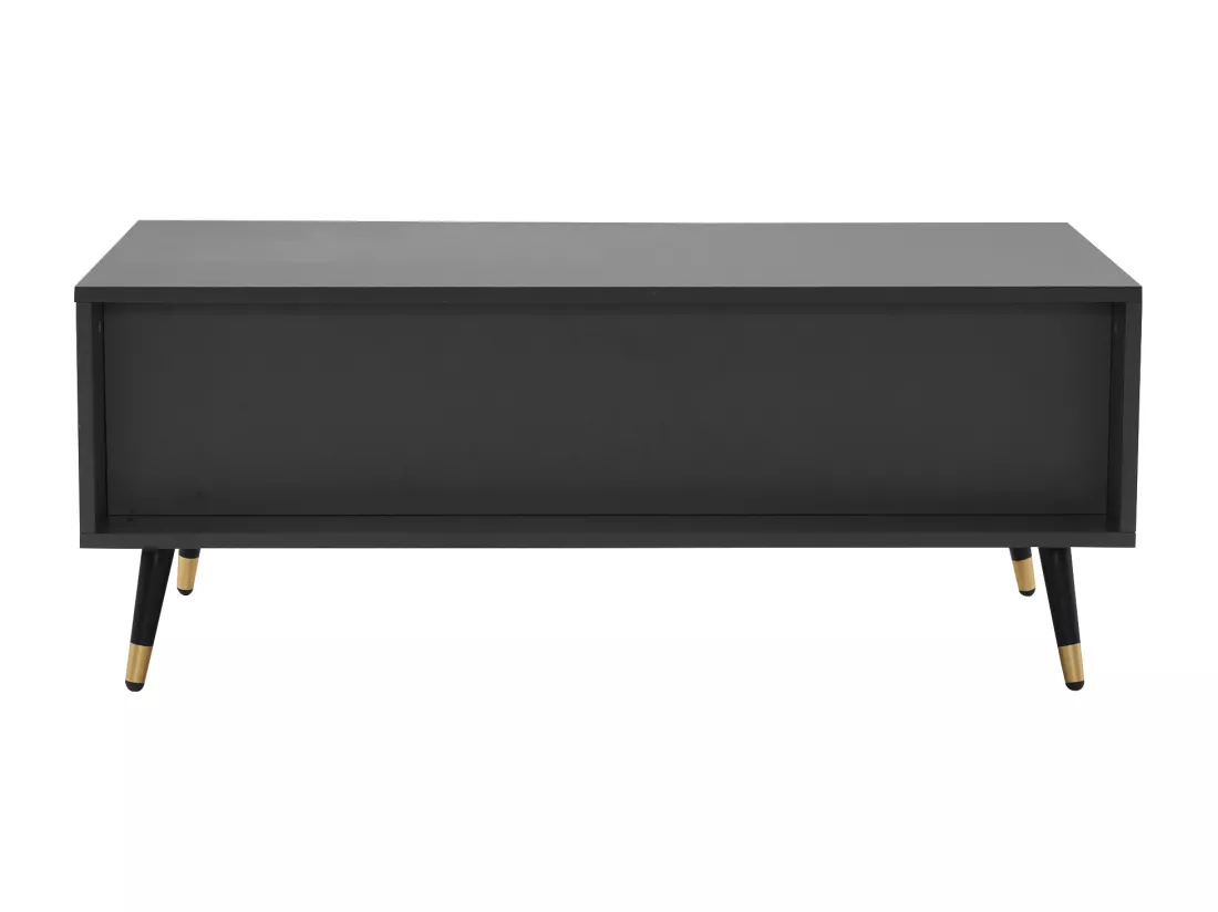 Table basse - avec 2 portes et 2 tiroirs - Gris