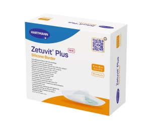 ZETUVIT Plus Silicone Border 8x8cm, 10 Stück