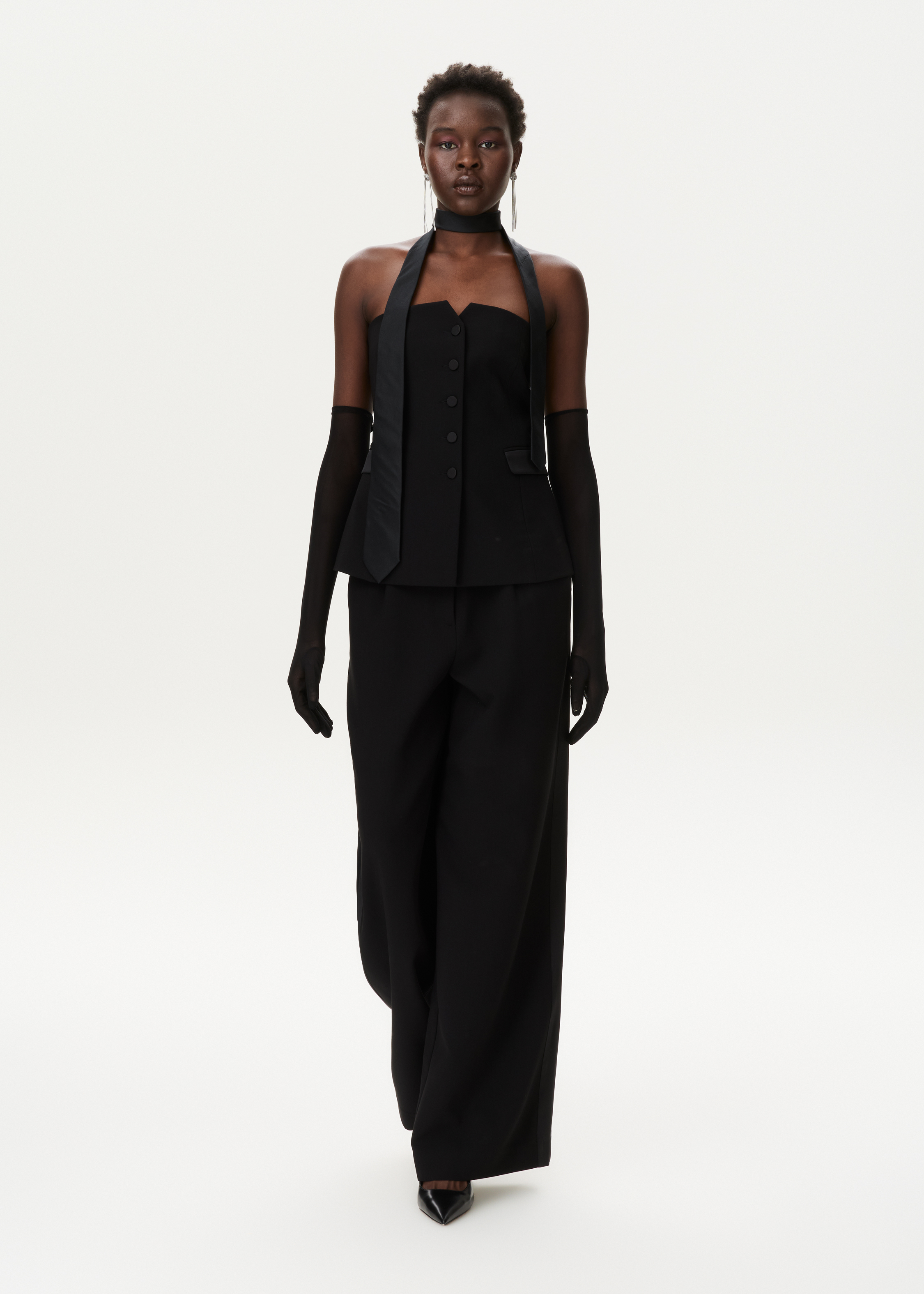 Strapless gilet